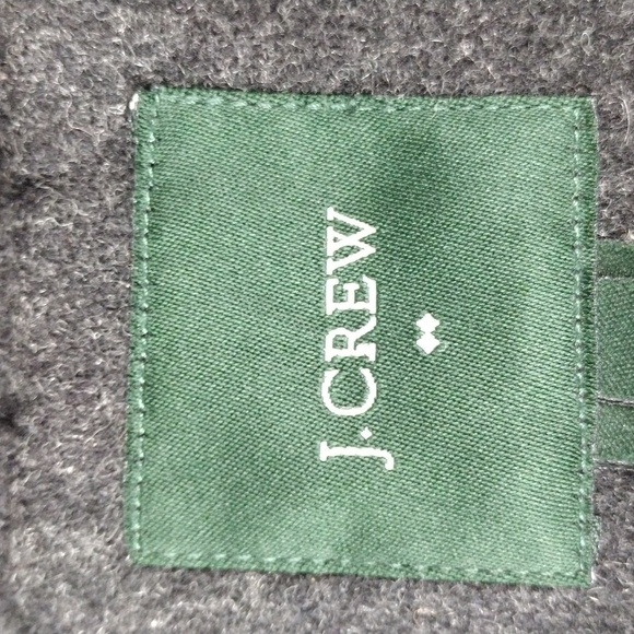 J. Crew 100% Wool Black Pointed Collar Long Sleeve Full Zipper Front Dress Coat - Picture 10 of 14